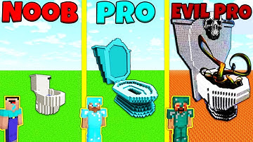 Minecraft Battle: NOOB vs PRO vs EVIL PRO: TOILET BUILD CHALLENGE / Animation