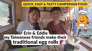 Tradition Taiwanese egg rolls made by Erin & Eddie - tasty!