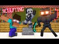 Monster School : SCULPTING 2 - Minecraft Animation