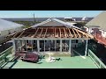 10-29-2020 Montegut, La Hurricane Zeta damage, road flooded, clean up, drone