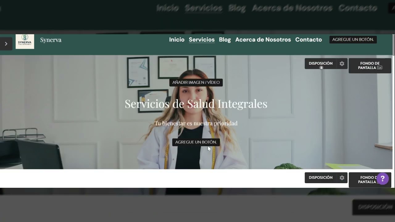 Presentacion de la Pagina Wed: Synerva (Farmacia)