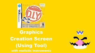 Graphics Creation Screen (Using Tool) with realistic instruments and HQ synths