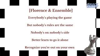 Nobody's Side lyrics – Chess the musical. Broadway revival 2025-2026 