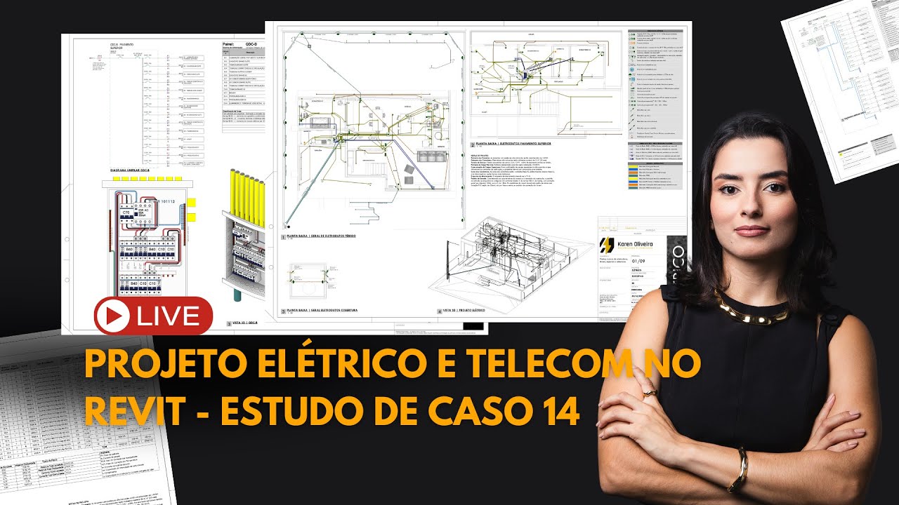 Live 65 - Projeto elétrico e telecom residencial no Revit - Estudo de caso 14