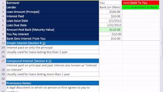 Excel 2010 Business Math 72: Interest On Debt