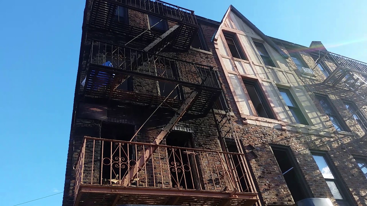 building after fire in bay ridge brooklyn New York ny new york nyc usa ...