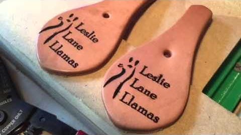 Etching leather with laser on MPCNC