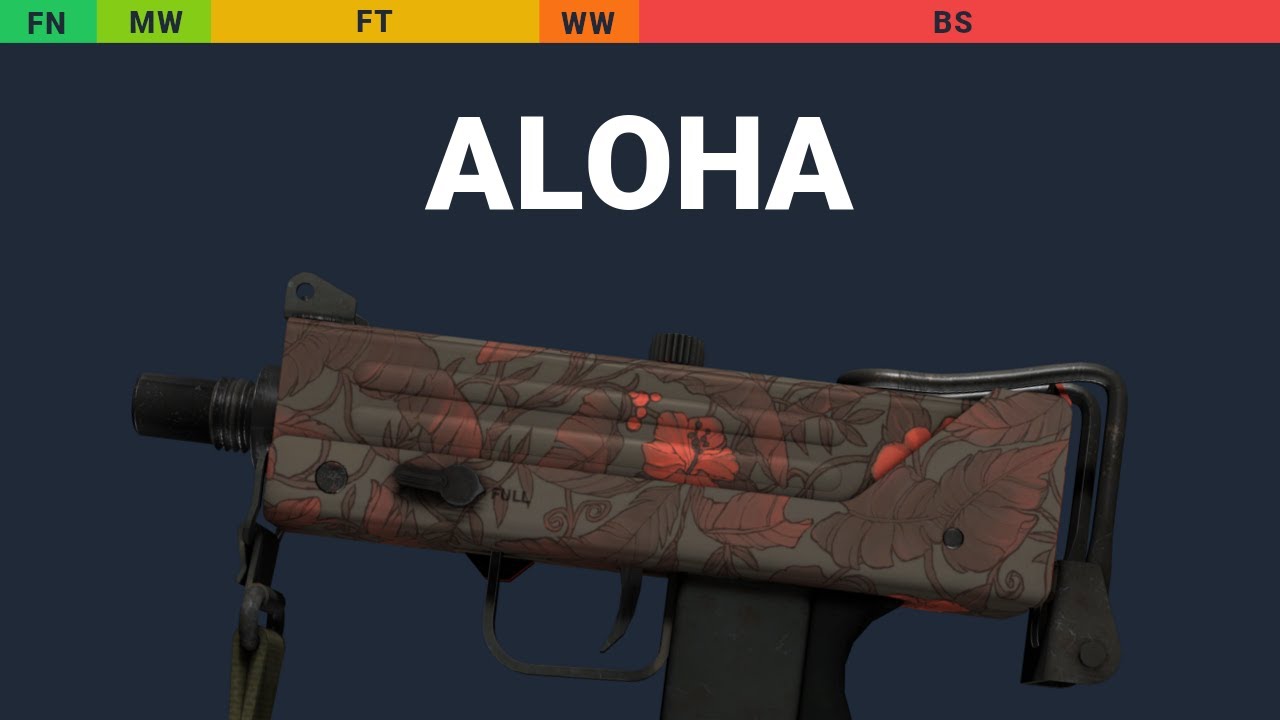 MAC-10 Aloha - Skin Float And Wear Preview