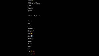All Words from Alphabet Arcadepark Insanity (Shorts Edition/2026 Edition)
