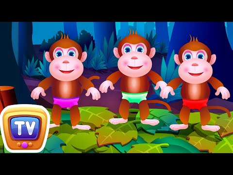 Five Little Monkeys Jumping on the Bed Nursery Rhyme - Cartoon Animation Rhymes Songs for Children