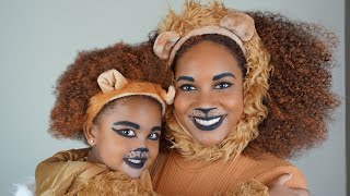 Halloween Mommy and Me Lion Costume l Curlsmith Hair Makeup Copper