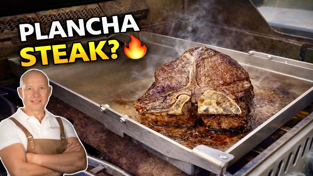 👉 Kann man ein Porterhouse Steak auf der Plancha grillen? 🔥 Gasgrill Experiment