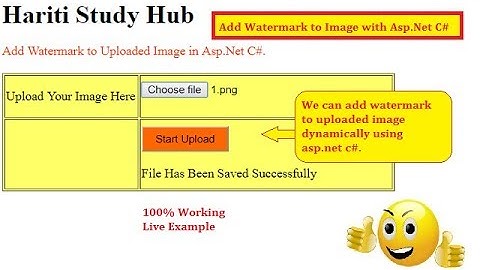 Add Watermark Logo to Uploaded Image dynamically in Asp.Net C# | Hindi | Free Online Classes