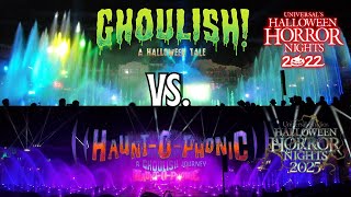 Ghoulish vs Haunt-O-Phonic Lagoon Shows (HHN32/HHN34)