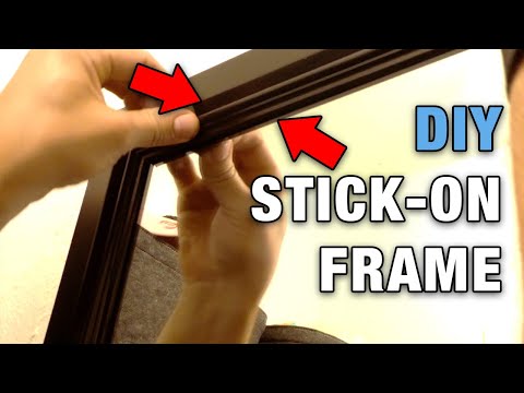 DIY Stick-on Mirror Frame 