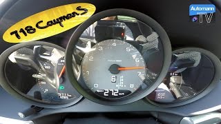 Porsche 718 Cayman S - 0-274 km/h LAUNCH CONTROL (60FPS)