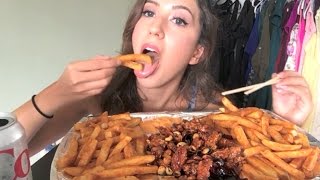 CRISPY KOREAN FRIED CHICKEN MUKBANG! (Eating Show) | MEESH LA