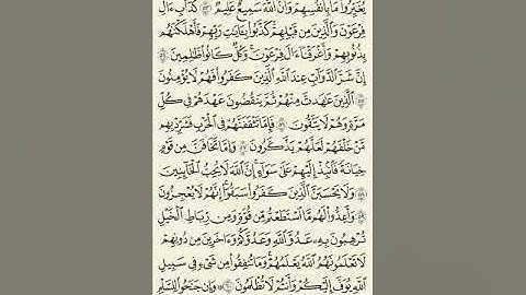 المعصراوي بقية سورة الانفال.