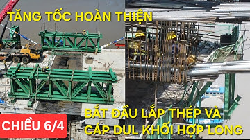 Cầu Rạch Miễu 2 mới nhất: Lắp cáp và thép khối hợp long, chuẩn bị lùi xe đúc