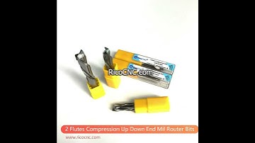2 Flutes Compression Solid Carbide Up Down End Mil Router Bits for Wood