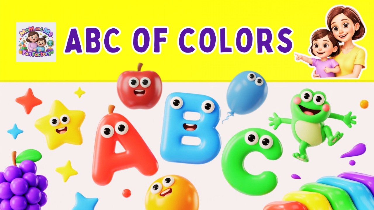 🌈 ABC of Colors for Kids! Learn the Alphabet with Colorful Words ...