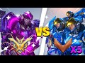يزن فرح ضد خمسة برونزات يلعبون فرح اللي صار مستحيل YZNSA Vs 5 Bronze Pharah 