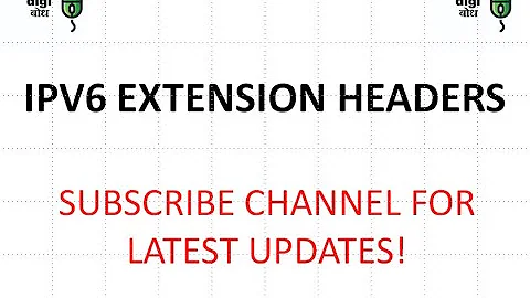 IPv6 Extension headers in computer networks Internet protocol version 6