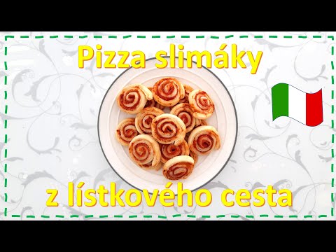 Pizza slimáky z lístkového cesta - chrumkavé a kypré koláčiky