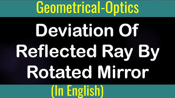 Deviation Of Reflected Ray By Rotated Mirror I Geometrical Optics I Law of Reflection I