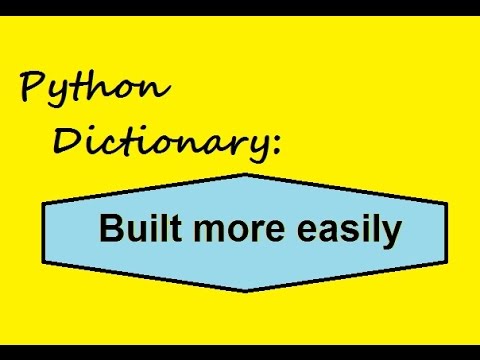 Python Easy Dictionary Build