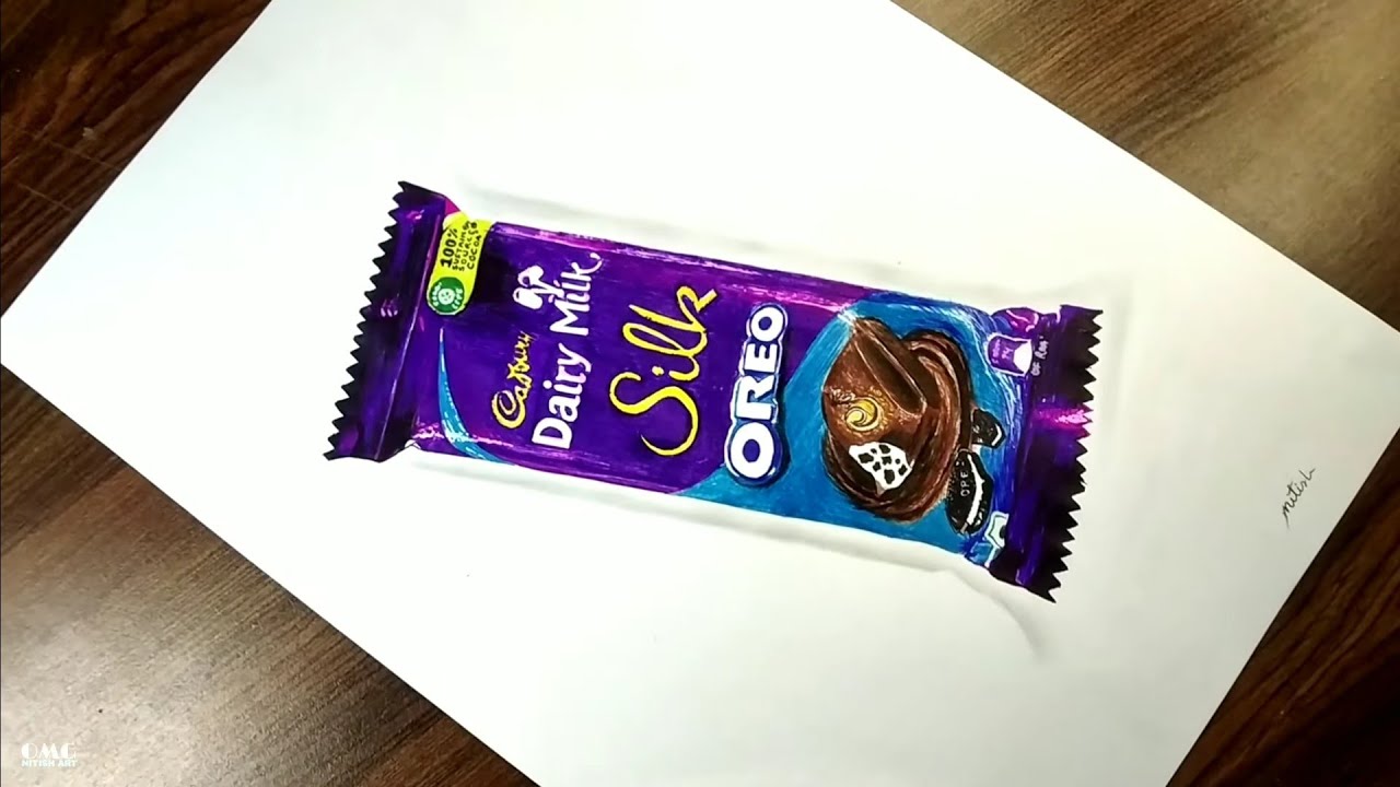 Dairy Milk Drawing / using colour ball pens / colour drawing / easy