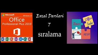 Excel Dersleri-7 Siralama