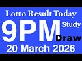 Lotto Result Today 9pm Draw March 20, 2026 Swertres Ez2 PCSO LIVE