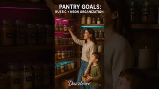 Pantry Goals: Rustic + Neon Organization