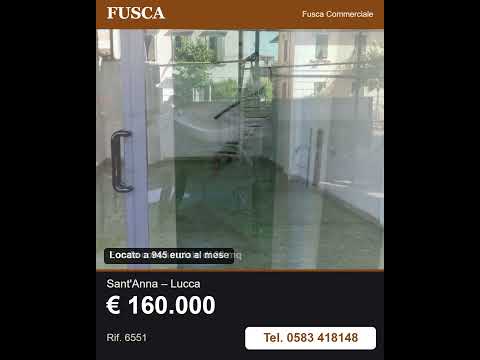 Fondo commerciale con vetrina, locato, in vendita a Sant'Anna, Lucca – Rif. 6551