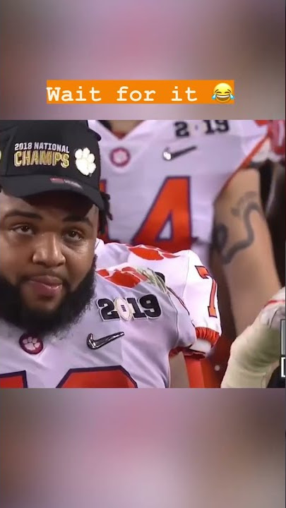 When Christian Wilkins gave Dabo a wet willy during his championship speech 😭 | #shorts