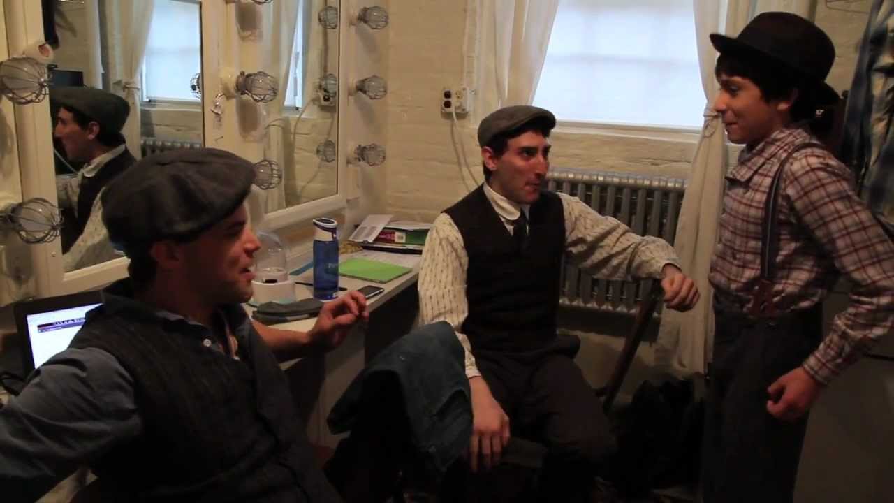Newsies Behind The Scenes With Crutchie Backstage Youtube