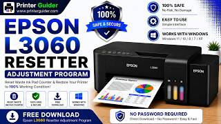 Epson L3060 Resetter Adjustment Program Free Download without Password | Printer Guider