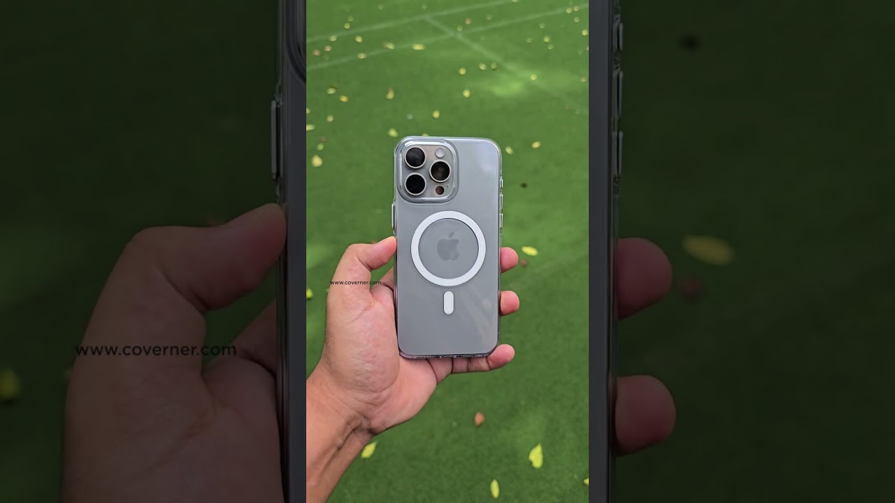 Anti-Yellow Clear MagSafe iPhone Case | Strong Protection + Metal Buttons | Coverner India