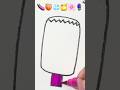 Satisfying creative painting 🍆🍑🧊🍯🌸🪻#trending #art #satisfying #colouring #creativeart