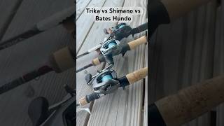 Shimano Metanium vs Bates Hundo vs Trika Ti100 #trikarods  #trikafishing