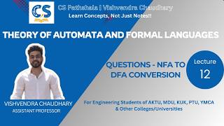TAFL | Unit-1 | Lecture-12 | Questions - NFA to DFA Conversion | AKTU B.Tech CSE