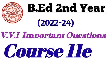 Lnmu B.Ed 2nd year Course 7e School management V.V.I question 2024
