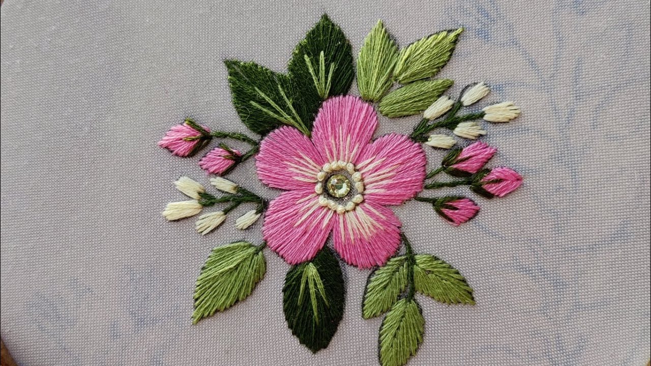 hoop hand embroidery step by step procedure. YouTube