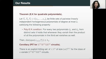 STOC 2021 - Polynomial Time Deterministic Identity Testing Algorithm for Σ[3]ΠΣΠ[2] Circuits via...