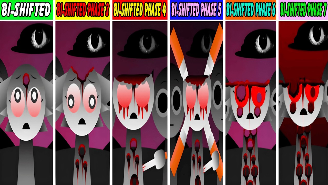 Incredibox Sprunki: Bi-Shifted But Phase 3 Vs Phase 4 Vs Phase 5 Vs Phase 6 Vs Phase 7