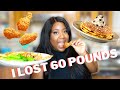 I LOST 60 POUNDS!! | WHAT I EAT IN A DAY ON A CALORIE DEFICIT | CHICKEN WINGS AND PANCAKES