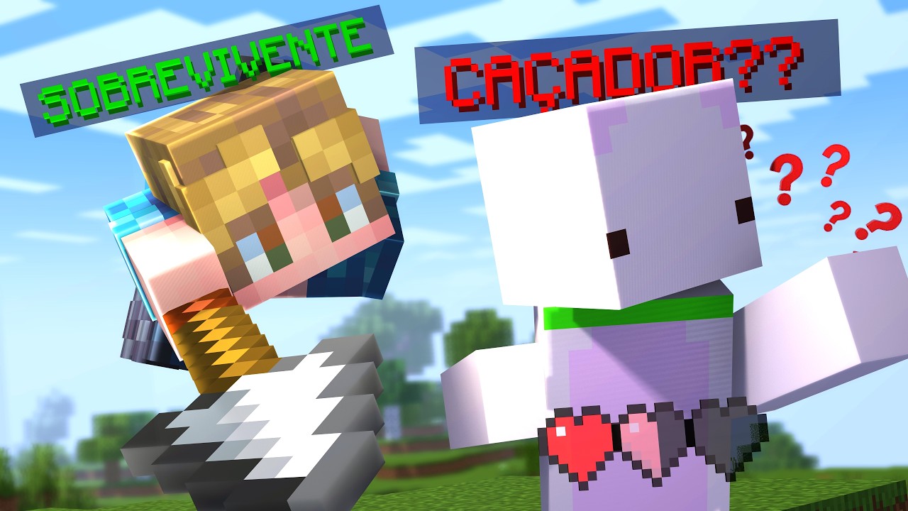 meu amigo TENTOU me caçar no Minecraft… e foi um DESASTRE