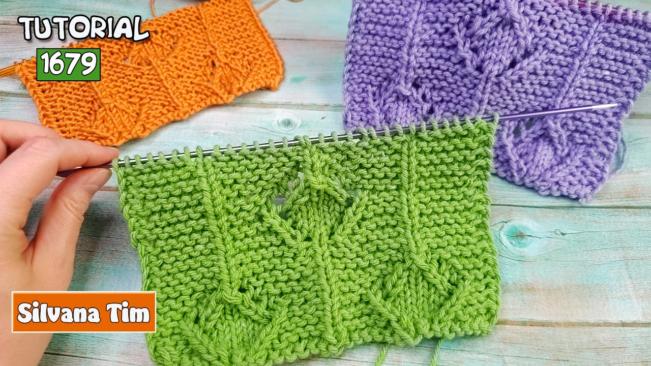 🧶 Cómo tejer Punto ROMBOS A DOS AGUJAS ✨ PATRONES DE PUNTOS