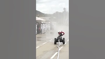 Bolivian navy debut new firefighting robot #tech #wildfire #robot